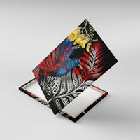 New Zealand Kohwhai Tui Bird Canvas Wall Art Silver Fern Version LT03 - Polynesian Pride