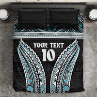 Custom Flying Fijians Rugby Bedding Set Tapa Tribal Cloth Black Color LT03 Black - Polynesian Pride