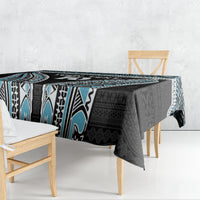 Custom Flying Fijians Rugby Tablecloth Tapa Tribal Cloth Black Color