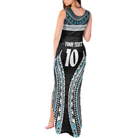 Custom Flying Fijians Rugby Tank Maxi Dress Tapa Tribal Cloth Black Color LT03 - Polynesian Pride