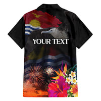 Personalised Kiribati Independence Day Family Matching Puletasi and Hawaiian Shirt Frigatebird and Plumeria Hibiscus Flower LT03 - Polynesian Pride