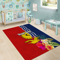Personalised Kiribati Independence Day Area Rug Kiribati Map With Flag Color LT03 - Polynesian Pride