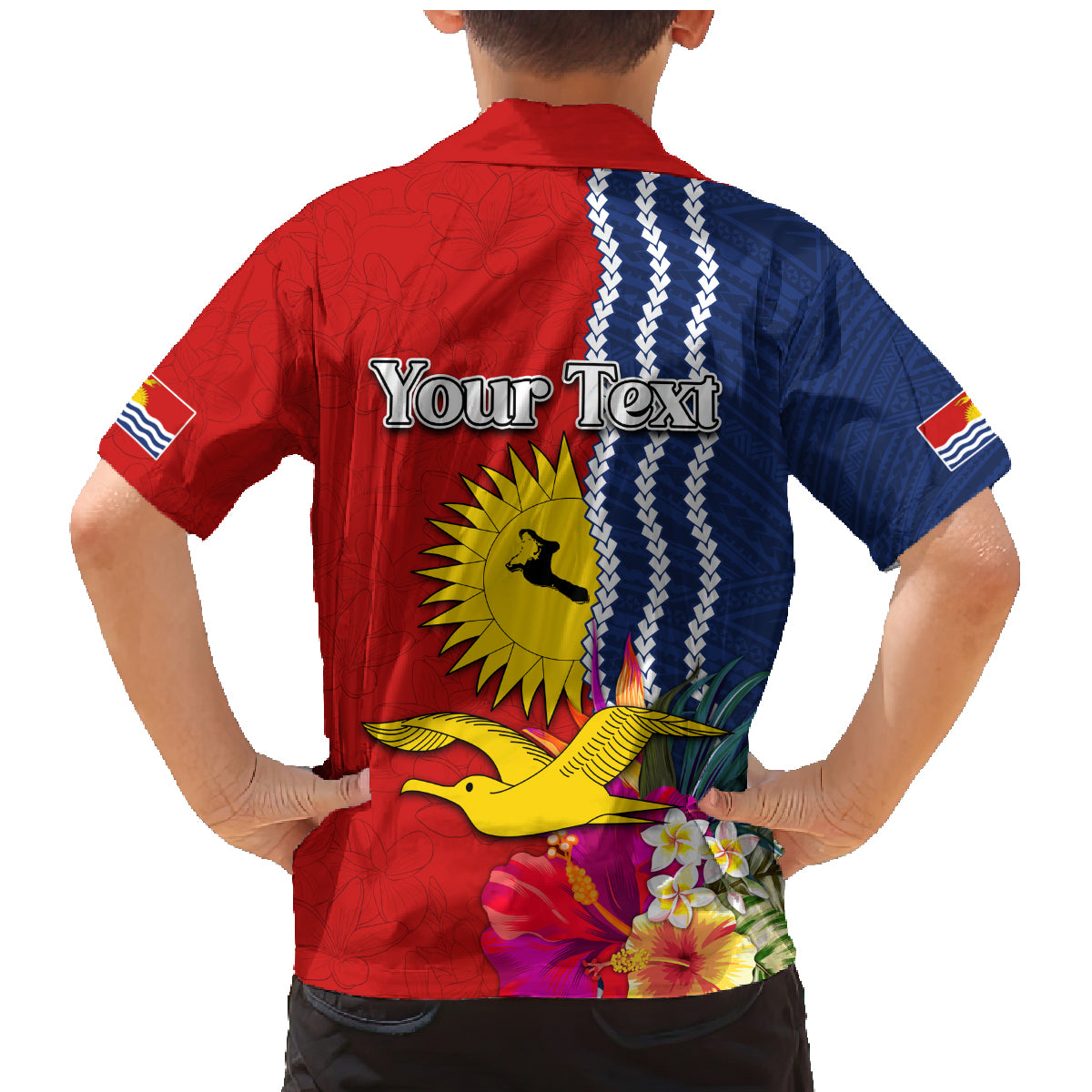 Personalised Kiribati Independence Day Family Matching Mermaid Dress and Hawaiian Shirt Kiribati Map With Flag Color LT03 - Polynesian Pride