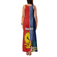 Personalised Kiribati Independence Day Family Matching Tank Maxi Dress and Hawaiian Shirt Kiribati Map With Flag Color LT03 - Polynesian Pride