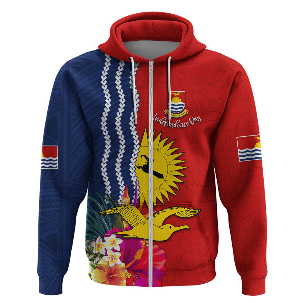 Kiribati Independence Day Hoodie Kiribati Map With Flag Color
