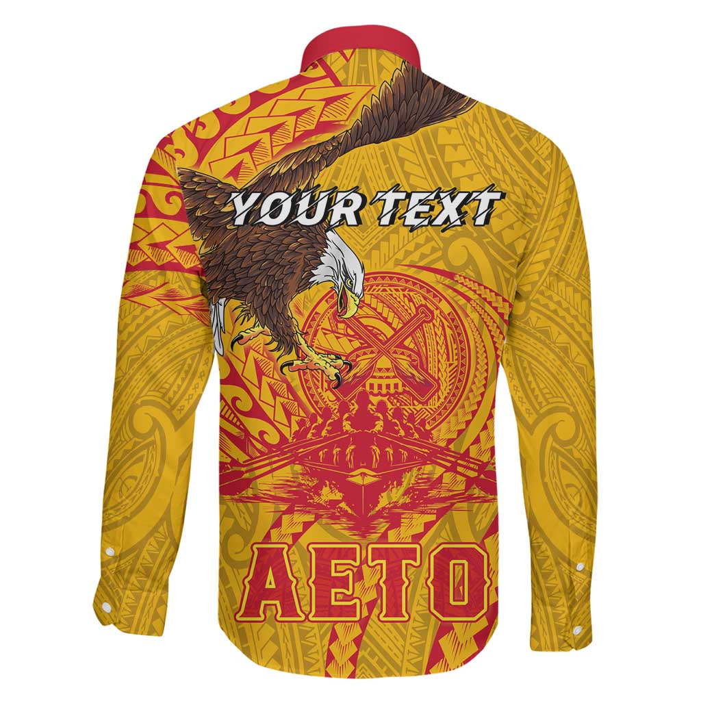 Personalized American Samoa Fautasi Race Family Matching Tank Maxi Dress and Hawaiian Shirt Aeto Pago Pago with Eagle Samoan Tribal Patterns LT03 - Polynesian Pride