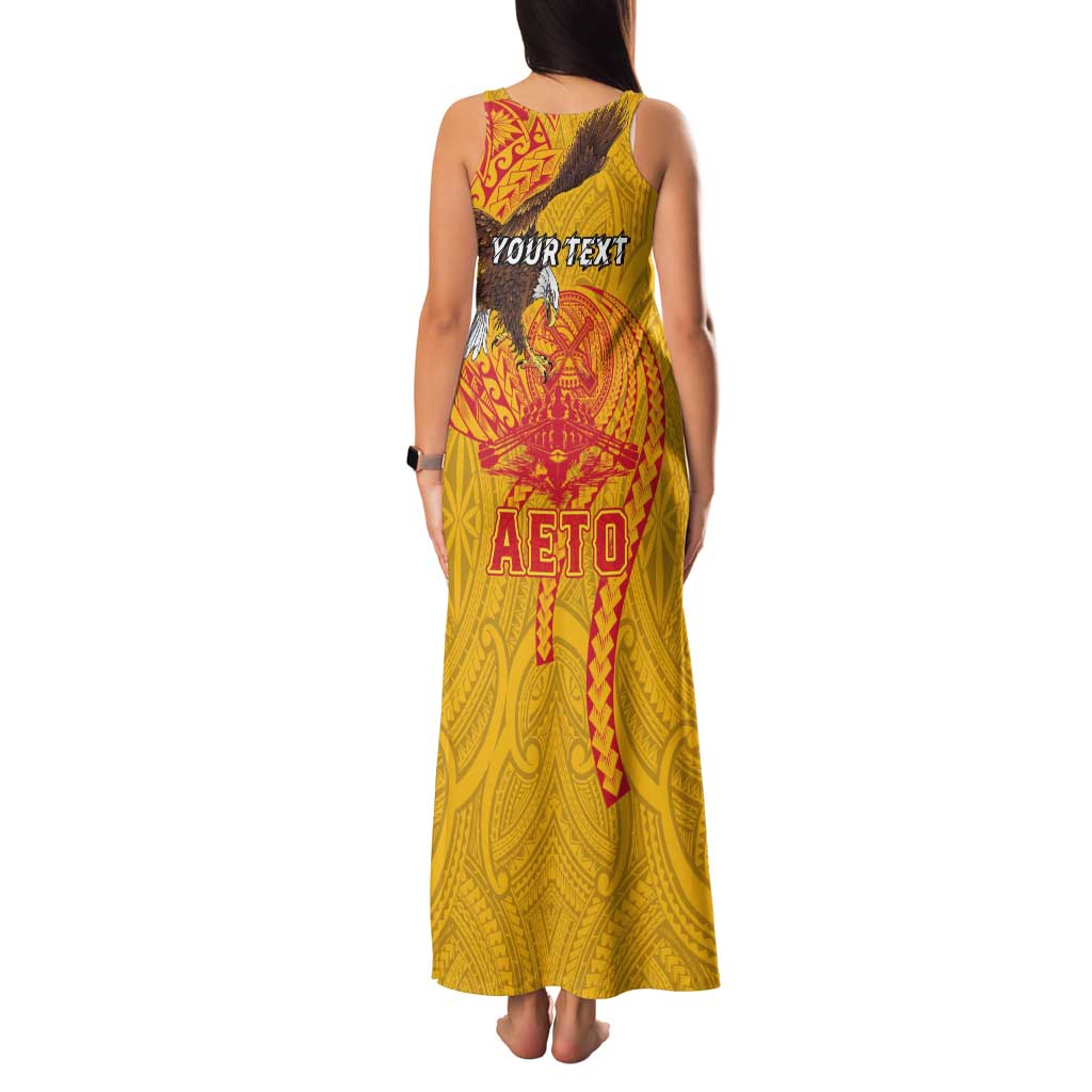 Personalized American Samoa Fautasi Race Family Matching Tank Maxi Dress and Hawaiian Shirt Aeto Pago Pago with Eagle Samoan Tribal Patterns LT03 - Polynesian Pride