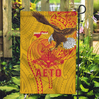 American Samoa Fautasi Race Garden Flag Aeto Pago Pago with Eagle Samoan Tribal Patterns