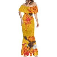 Personalized American Samoa Fautasi Race Mermaid Dress Aeto Pago Pago with Eagle Samoan Tribal Patterns