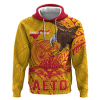 Personalized American Samoa Fautasi Race Zip Hoodie Aeto Pago Pago with Eagle Samoan Tribal Patterns