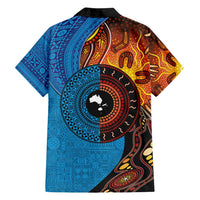 Fiji and Australia Together Family Matching Off Shoulder Maxi Dress and Hawaiian Shirt Tapa Tribal Tattoo mix Aboriginal Pattern LT03 - Polynesian Pride