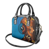 Fiji and Australia Together Shoulder Handbag Tapa Tribal Tattoo mix Aboriginal Pattern
