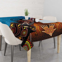 Fiji and Australia Together Tablecloth Tapa Tribal Tattoo mix Aboriginal Pattern