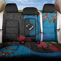 Fiji and New Zealand Together Back Car Seat Cover Tapa Maori Tattoo mix Tagimoucia and Pohutukawa LT03 One Size Black - Polynesian Pride