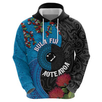 Fiji and New Zealand Together Hoodie Tapa Maori Tattoo mix Tagimoucia and Pohutukawa LT03 - Polynesian Pride