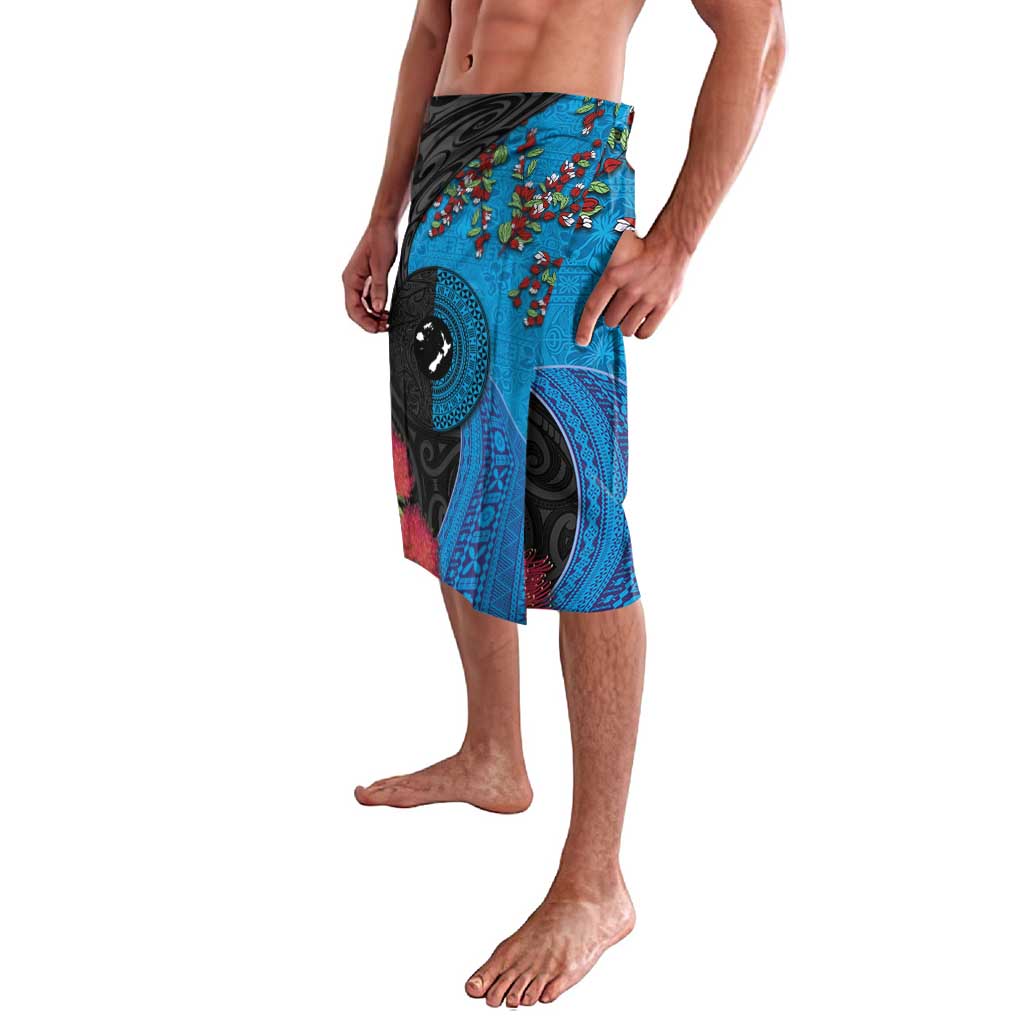 Fiji and New Zealand Together Lavalava Tapa Maori Tattoo mix Tagimoucia and Pohutukawa LT03 - Polynesian Pride