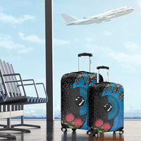 Fiji and New Zealand Together Luggage Cover Tapa Maori Tattoo mix Tagimoucia and Pohutukawa LT03 - Polynesian Pride