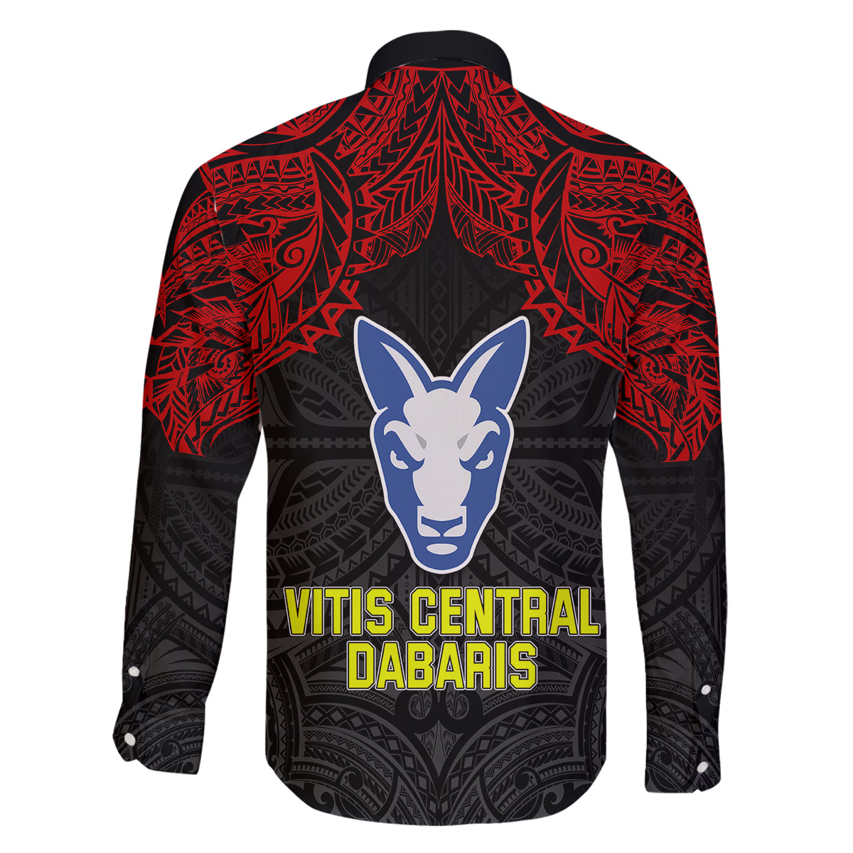 Vitis Central Dabaris Rugby Family Matching Long Sleeve Bodycon Dress and Hawaiian Shirt Papua New Guinea Polynesian Tattoo LT03 - Polynesian Pride