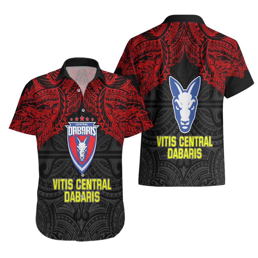 Vitis Central Dabaris Rugby Hawaiian Shirt Papua New Guinea Polynesian Tattoo LT03 - Polynesian Pride