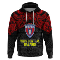 Vitis Central Dabaris Rugby Hoodie Papua New Guinea Polynesian Tattoo LT03 Red - Polynesian Pride
