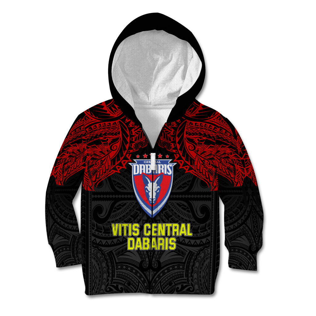 Custom Vitis Central Dabaris Rugby Kid Hoodie Papua New Guinea Polynesian Tattoo LT03 - Polynesian Pride