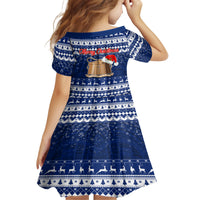 Tokelau Christmas Family Matching Off Shoulder Long Sleeve Dress and Hawaiian Shirt Santa Claus Tokelau Flag and Coat of Arms with Polynesian Pattern LT03 - Polynesian Pride