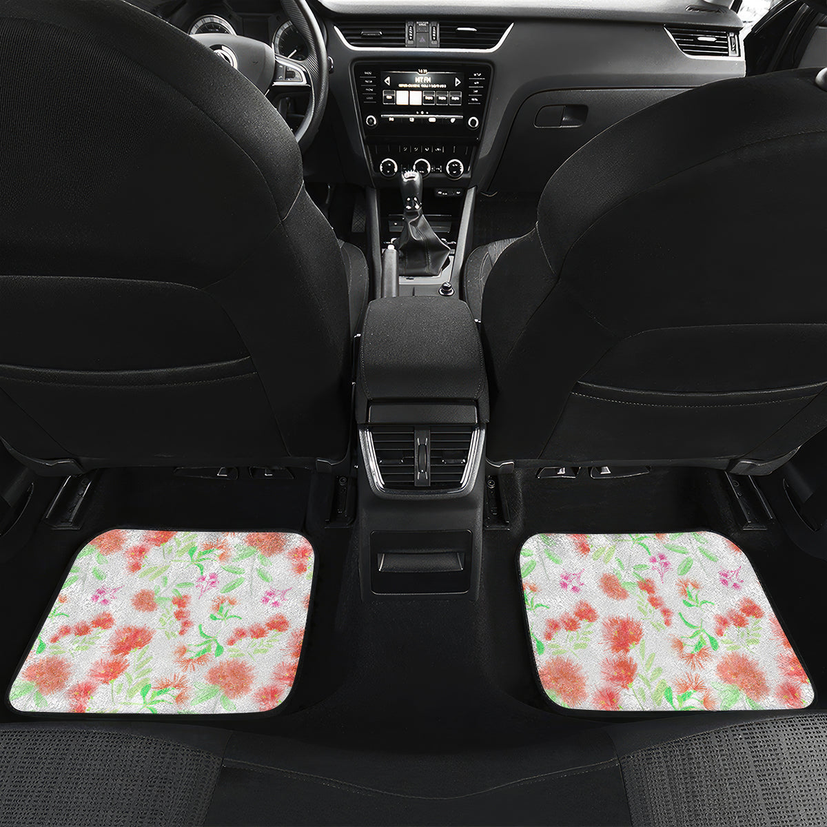 New Zealand Pohutukawa Tui Bird Car Mats Kowhai Version LT03 - Polynesian Pride