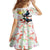 New Zealand Pohutukawa Tui Bird Kid Short Sleeve Dress Kowhai Version LT03 - Polynesian Pride
