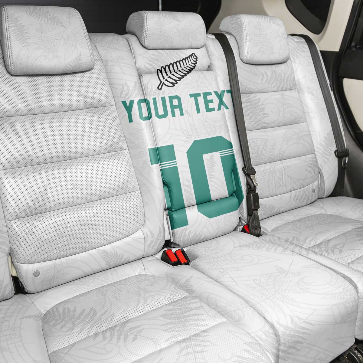 Custom New Zealand Football Back Car Seat Cover Go All Silver Ferns - Towards World Cup 2026 LT03 - Polynesian Pride