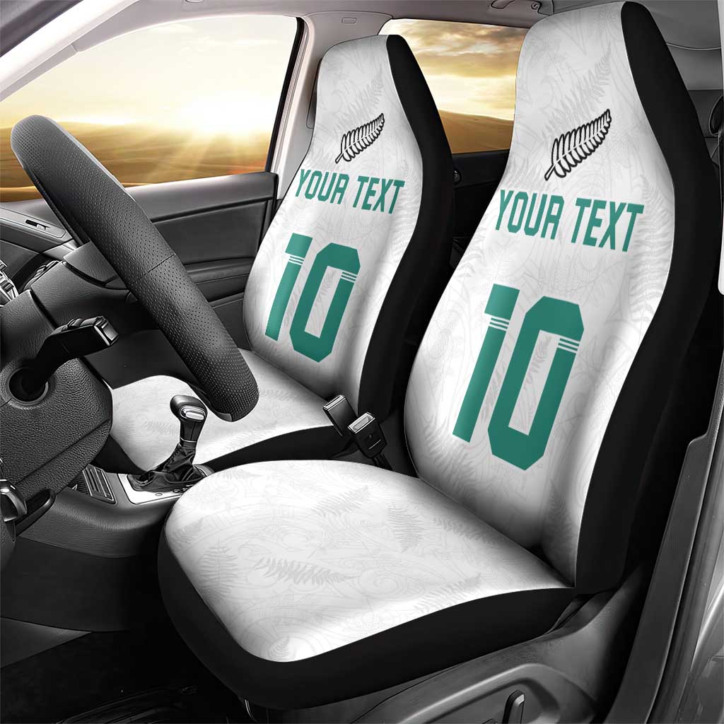 Custom New Zealand Football Car Seat Cover Go All Silver Ferns - Towards World Cup 2026 LT03 - Polynesian Pride