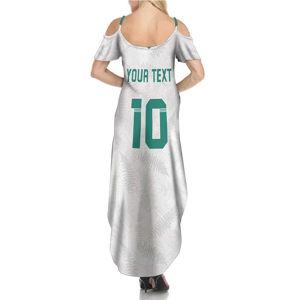 Custom New Zealand Football Family Matching Summer Maxi Dress and Hawaiian Shirt Go All Silver Ferns - Towards World Cup 2026 LT03 - Polynesian Pride