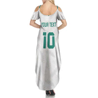 Custom New Zealand Football Family Matching Summer Maxi Dress and Hawaiian Shirt Go All Silver Ferns - Towards World Cup 2026 LT03 - Polynesian Pride