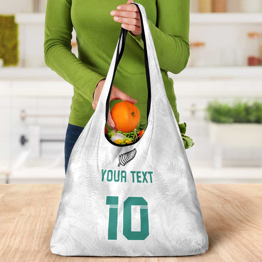 Custom New Zealand Football Grocery Bag Go All Silver Ferns - Towards World Cup 2026