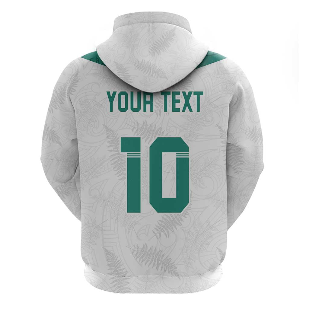 Custom New Zealand Football Hoodie Go All Silver Ferns - Towards World Cup 2026 LT03 - Polynesian Pride