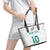 Custom New Zealand Football Leather Tote Bag Go All Silver Ferns - Towards World Cup 2026