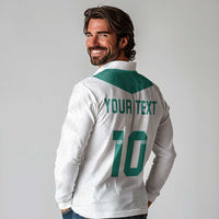 Custom New Zealand Football Long Sleeve Polo Shirt Go All Silver Ferns - Towards World Cup 2026 LT03 - Polynesian Pride