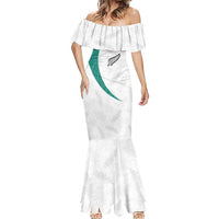 Custom New Zealand Football Mermaid Dress Go All Silver Ferns - Towards World Cup 2026 LT03 - Polynesian Pride