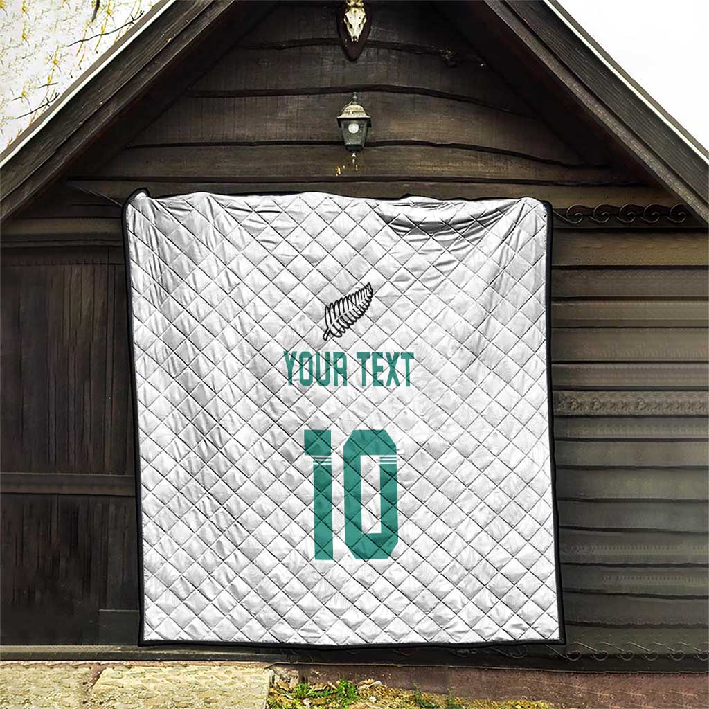 Custom New Zealand Football Quilt Go All Silver Ferns - Towards World Cup 2026