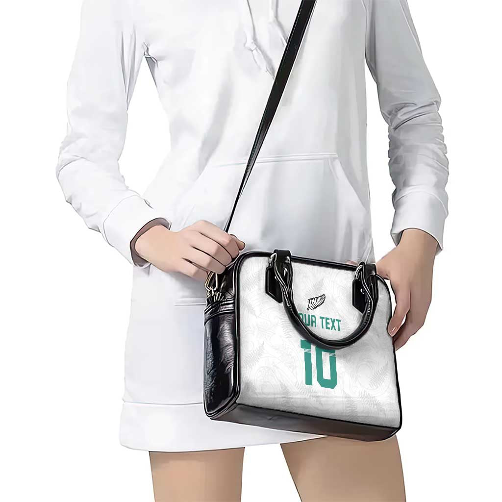 Custom New Zealand Football Shoulder Handbag Go All Silver Ferns - Towards World Cup 2026