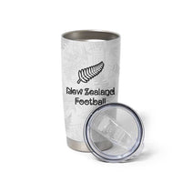 Custom New Zealand Football Tumbler Cup Go All Silver Ferns - Towards World Cup 2026 LT03 - Polynesian Pride