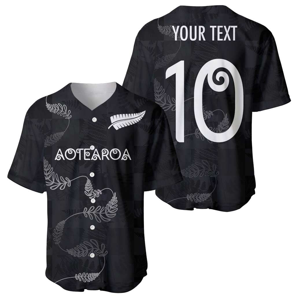Custom New Zealand Rugby Baseball Jersey All Silver Ferns Blacks