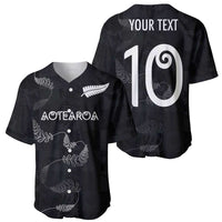 Custom New Zealand Rugby Baseball Jersey All Silver Ferns Blacks