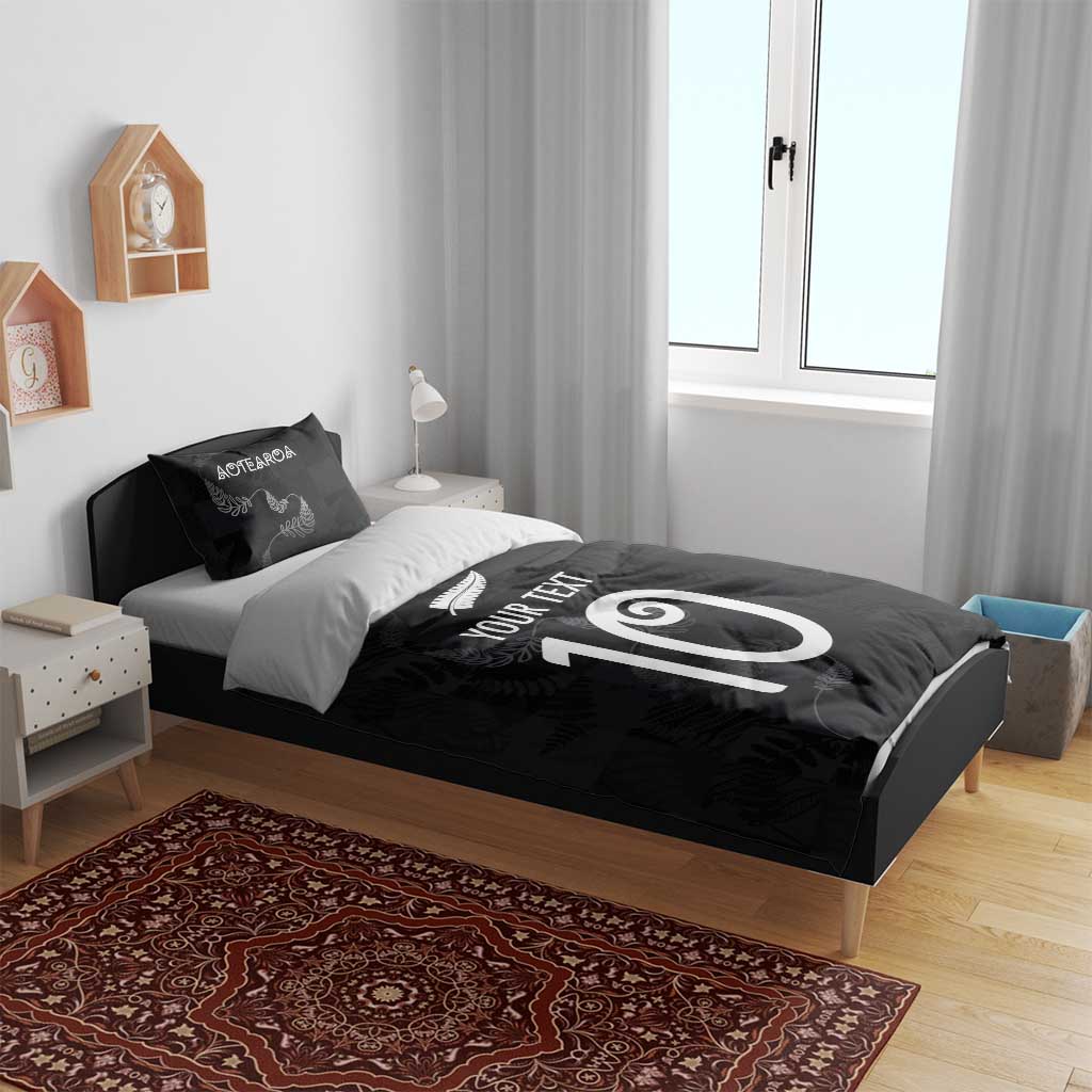 Custom New Zealand Rugby Bedding Set All Silver Ferns Blacks