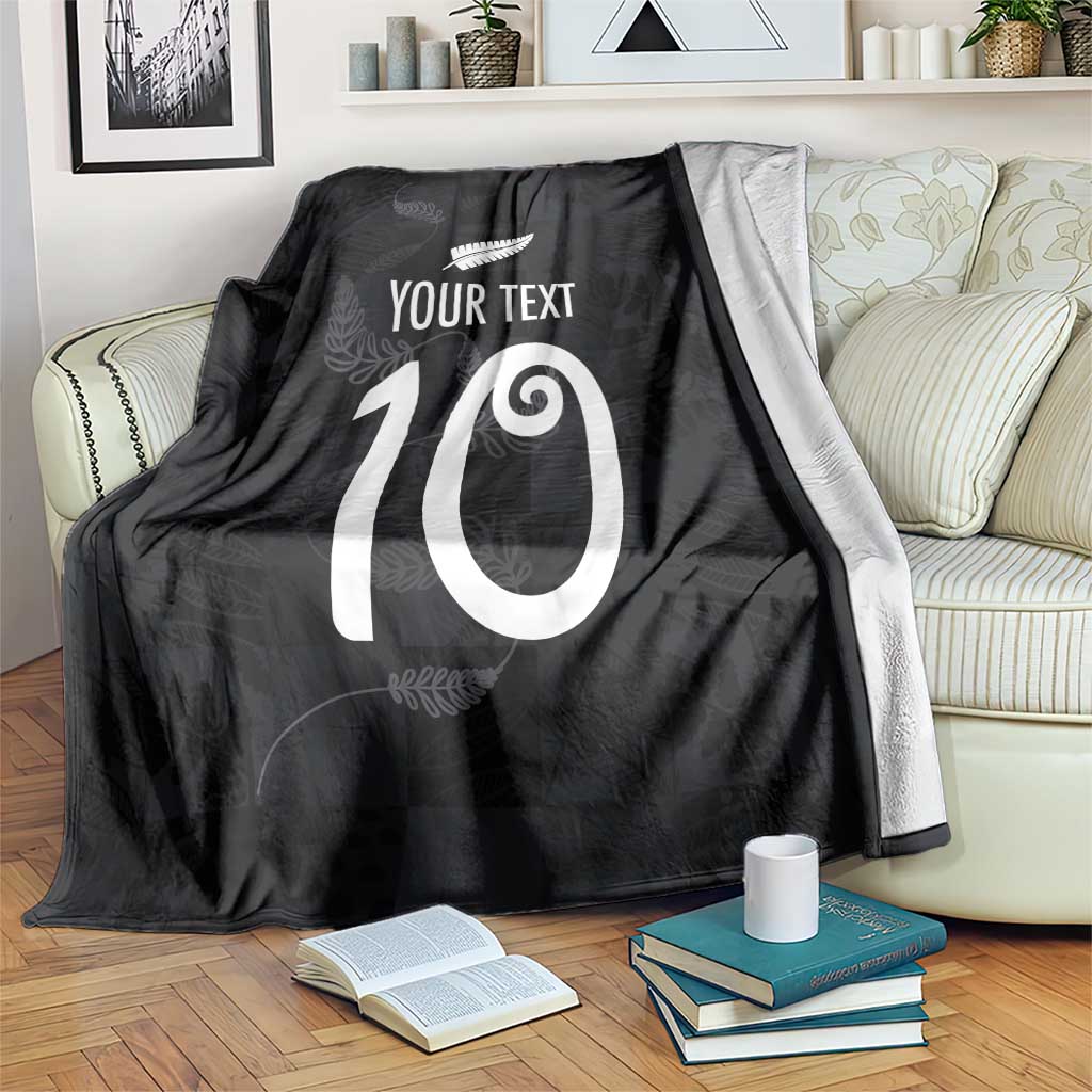Custom New Zealand Rugby Blanket All Silver Ferns Blacks