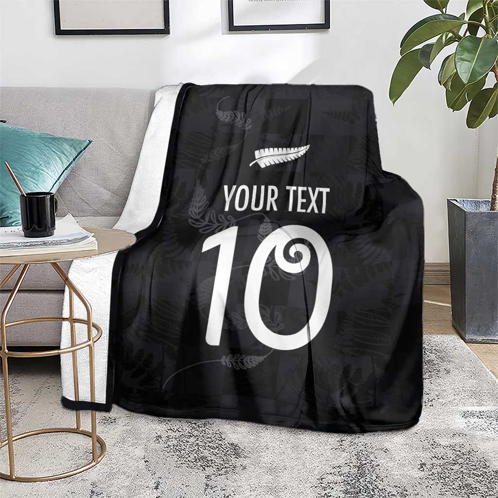 Custom New Zealand Rugby Blanket All Silver Ferns Blacks