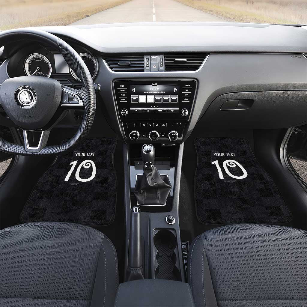 Custom New Zealand Rugby Car Mats All Silver Ferns Blacks