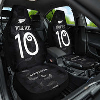 Custom New Zealand Rugby Car Seat Cover All Silver Ferns Blacks LT03 One Size Black - Polynesian Pride