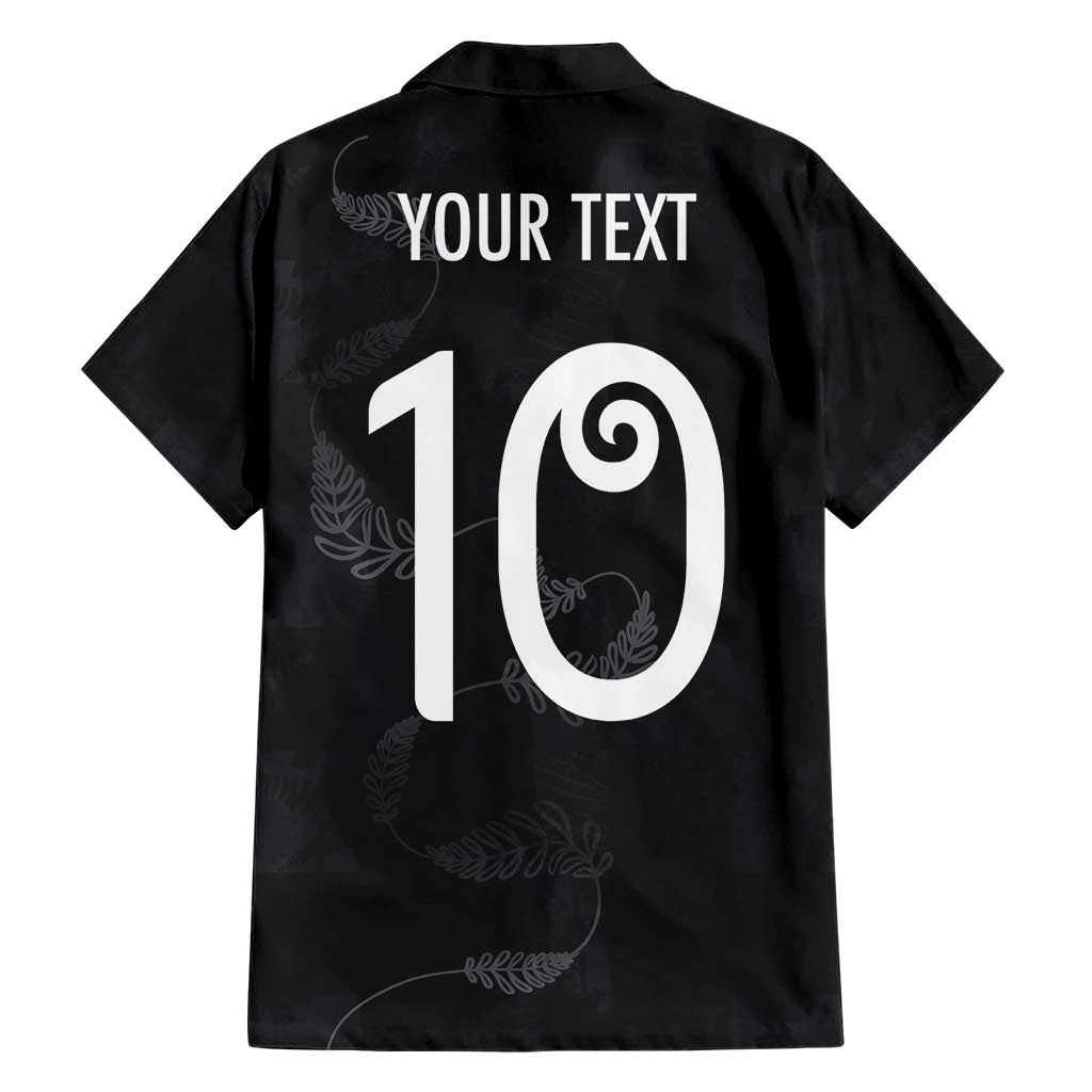 Custom New Zealand Rugby Family Matching Short Sleeve Bodycon Dress and Hawaiian Shirt All Silver Ferns Blacks LT03 - Polynesian Pride
