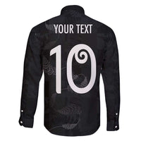 Custom New Zealand Rugby Family Matching Short Sleeve Bodycon Dress and Hawaiian Shirt All Silver Ferns Blacks LT03 - Polynesian Pride
