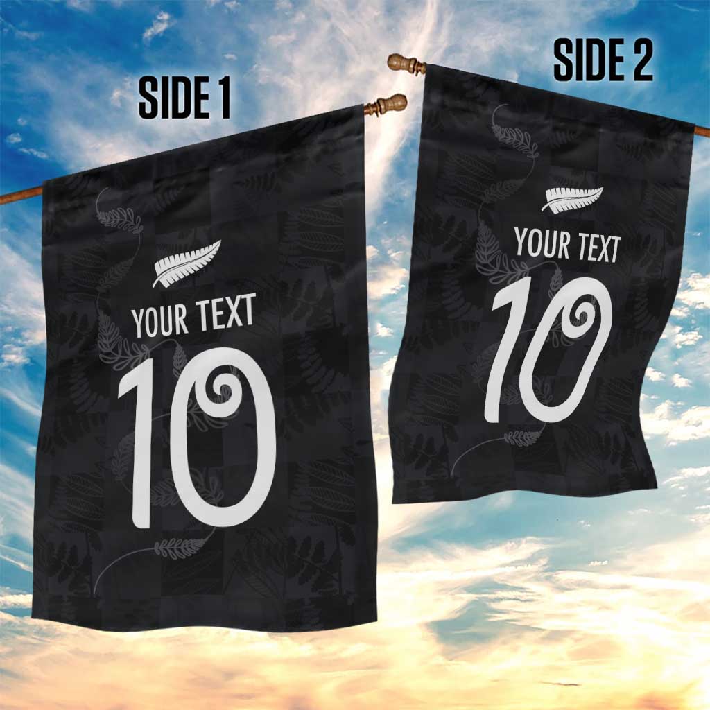 Custom New Zealand Rugby Garden Flag All Silver Ferns Blacks